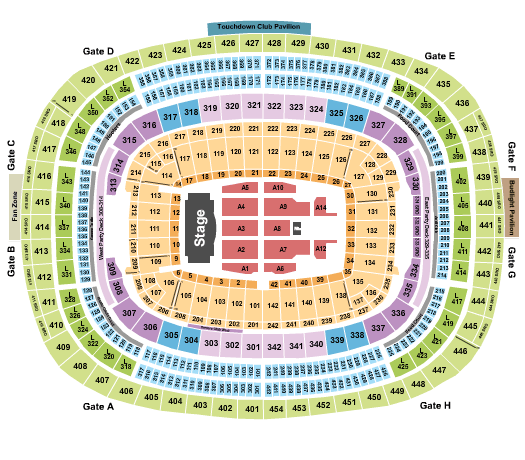 Northwest Stadium Bruno Mars Seating Chart